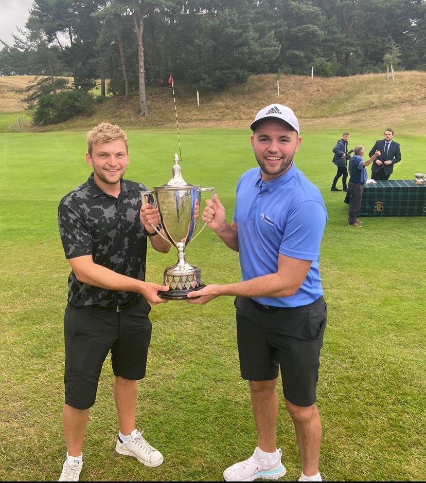 Golf tournament trophy presentation